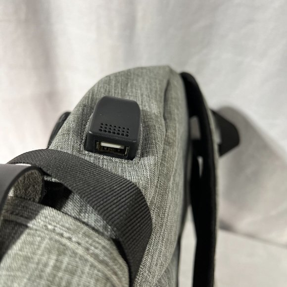 Mancro Gray Laptop Backpack Bag With USB Charging Port For Travel / Business - Picture 11 of 11